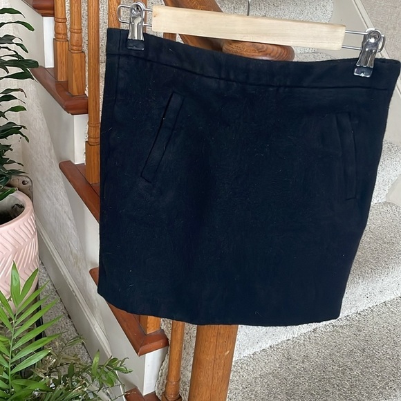 J Crew Pure Wool Black Mini Office Dress Skirt - Picture 2 of 9